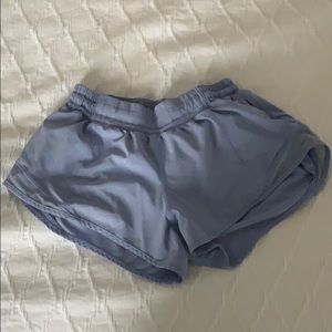 Light blue lululemon hotty hot shorts 2.5